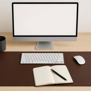 1 Large Leather Desk Pad Protector Waterproof Nonslip Extended Mouse Pad Writing Mat for Office Home Setup