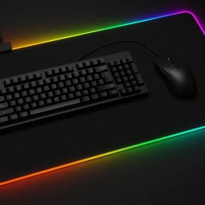 13 RGB Gaming Mouse Pad Large LED Glowing Extended Keyboard Mat with Multiple Lighting Modes for Pc Gamer