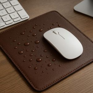 14 Premium Leather Mouse Pad Waterproof Executive Square Mousepad with Nonslip Backing for Modern Office Workspace