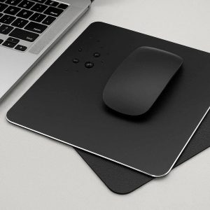 15 Aluminum Metal Hard Mouse Pad Sleek Thin Waterproof Gaming Mousepad with Rubber Base for Apple Mac Book