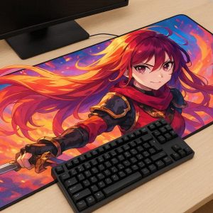 17 Anime Printed Gaming Mouse Pad Extended Desk Mat Vibrant Custom Graphic Keyboard Pad Protector for Computer