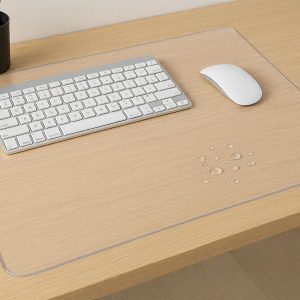 20 Clear Plastic Desk Mouse Pad Transparent Waterproof Non Slip PVC Protector Mat for School Office Desktop
