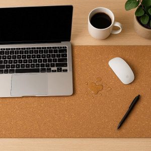 5 Cork Desk Mat Natural Sustainable Wood Cork Desk Pad Waterproof Nonslip Blotter for Eco Friendly Office Spaces