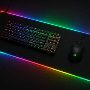 7 RGB Gaming Desk Pad Extra Large Luminous LED Mouse Pad Extended Glowing Keyboard Desk Mat for Computer Gamer