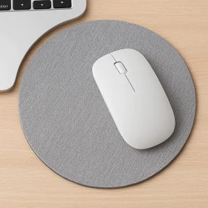 16 Round Fabric Mouse Pad Compact Non Slip Washable Desk Mousepad for Laptop Wireless Mouse Office Supplies