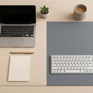 4 Dual Sided Desk Pad Multifunctional Waterproof PU Leather Desk Mat Extended Mouse Pad for Modern Office Decor